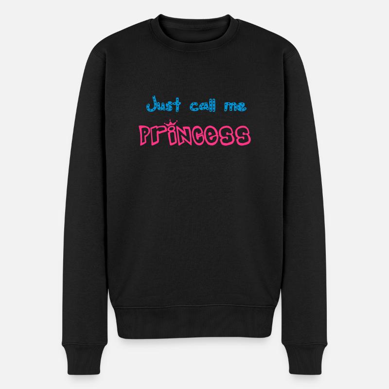 Princess - Männer Premium Bio Pullover - Schwarz