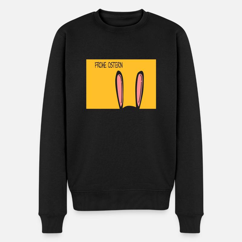 Frohe Ostern - Männer Premium Bio Pullover - Schwarz