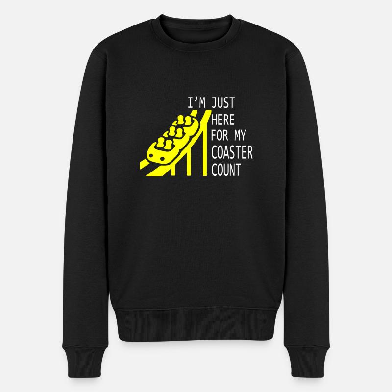 Rollercoaster Achterbahn - Männer Premium Bio Pullover - Schwarz