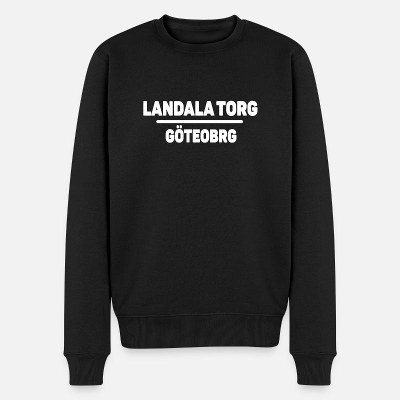 Landala-Platz - Männer Premium Bio Pullover - Schwarz