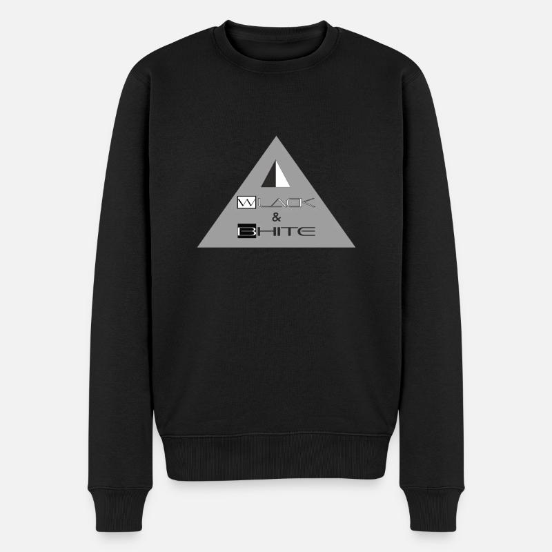 Wlack & Bhite LOGO - Männer Premium Bio Pullover - Schwarz