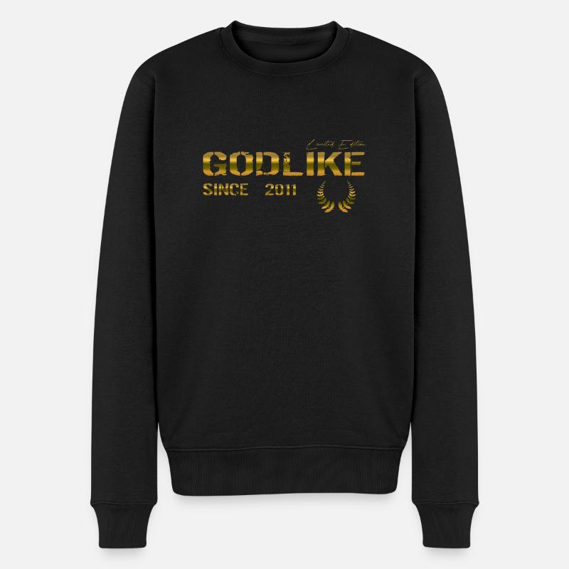 Godlike since 2011 - Männer Premium Bio Pullover - Schwarz