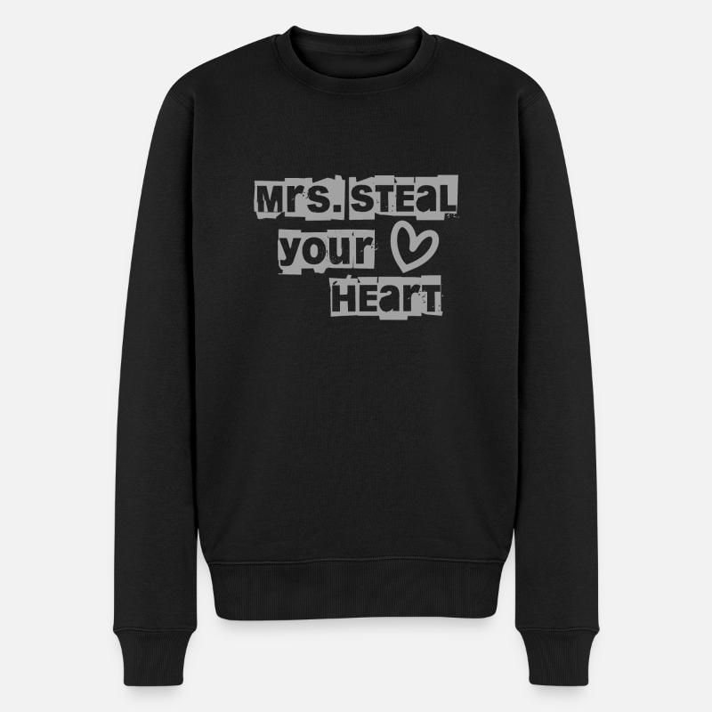 Mme vole votre cœur brisé - Pull Premium bio Homme - noir