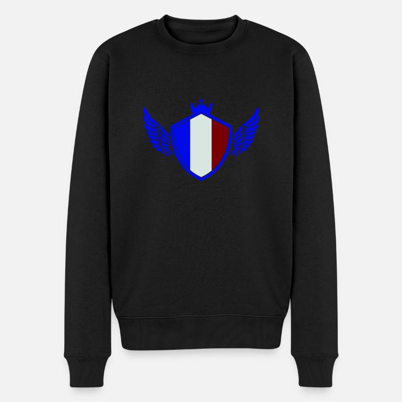 france wappen - Männer Premium Bio Pullover - Schwarz