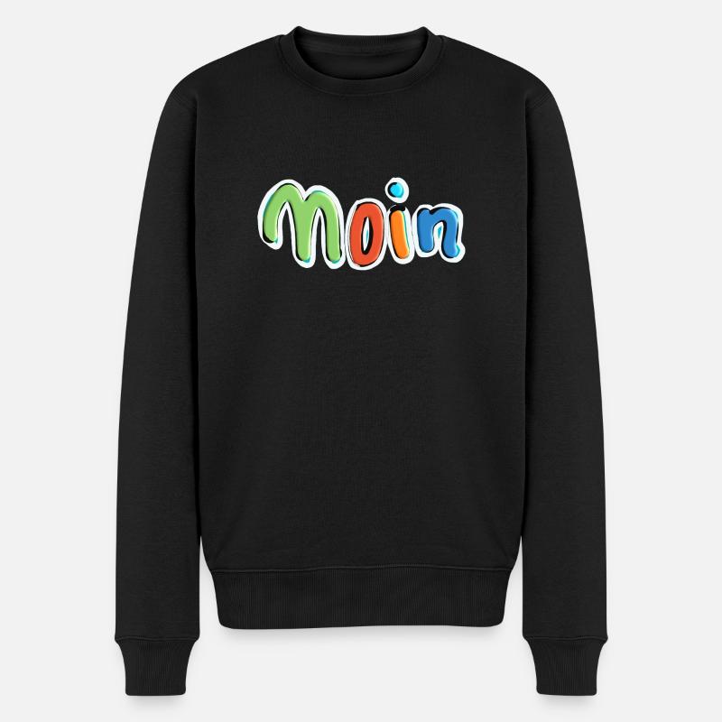 moin 18 2 - Männer Premium Bio Pullover - Schwarz