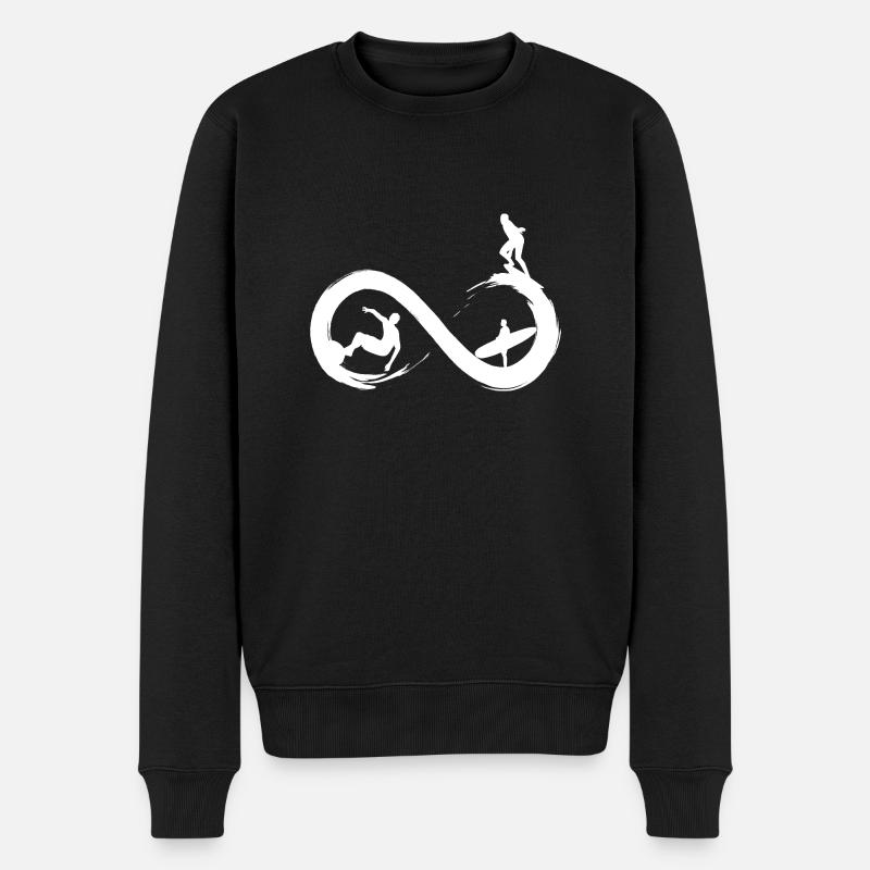Surf à l’infini - Pull Premium bio Homme - noir