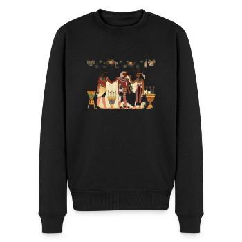 epoque Pharaon - Pull Premium bio Homme - noir - Devant - Nico (187cm)