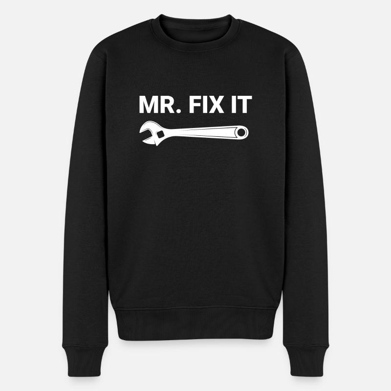 Handwerker Handyman Handwerk Werkzeug Baustelle - Männer Premium Bio Pullover - Schwarz