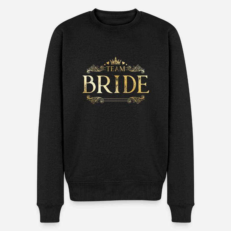 Team Bride - Männer Premium Bio Pullover - Schwarz