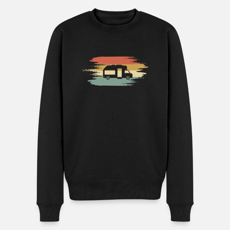 Caravane Camping Camper Retro - Pull Premium bio Homme - noir