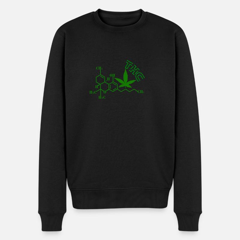 THC Molecular Structure - Men's Premium Organic Jumper - black