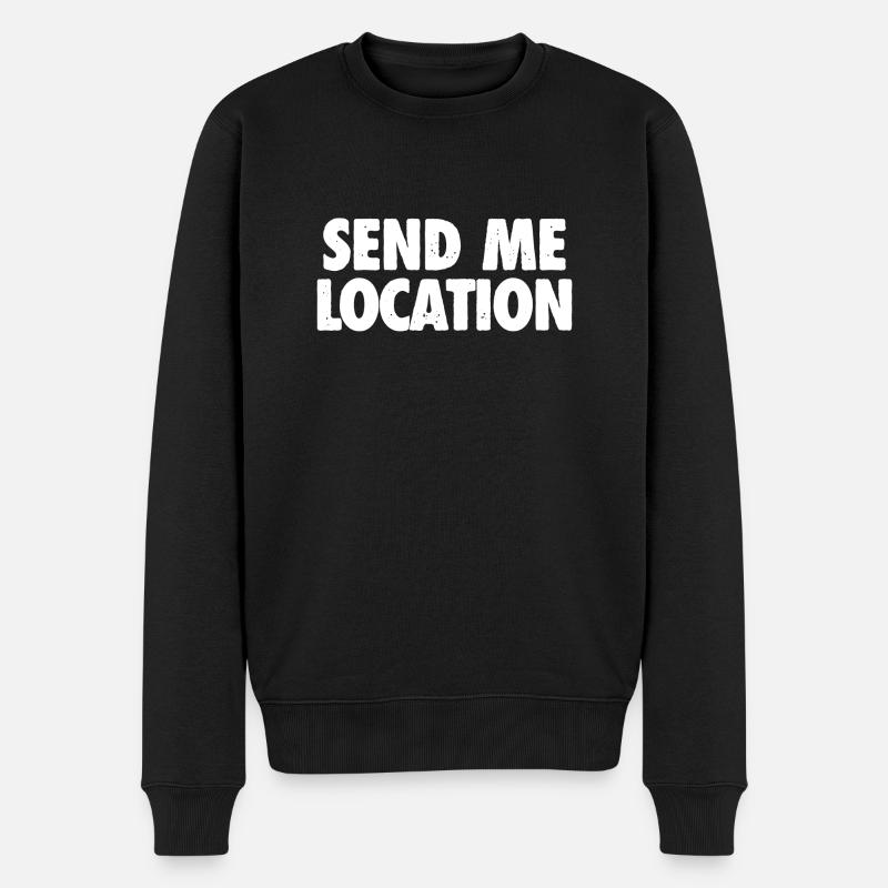 Envoyez-moi l’emplacement - Cool Meme - Pull Premium bio Homme - noir