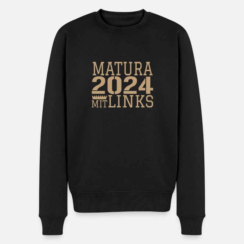 matura Abi - Männer Premium Bio Pullover - Schwarz