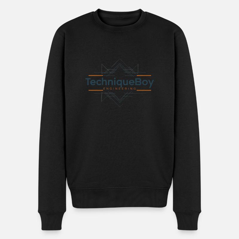 Technik - Männer Premium Bio Pullover - Schwarz