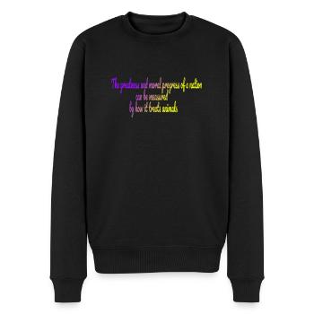 Die Größe einer Nation - Männer Premium Bio Pullover - Schwarz - Vorne - Nico (187cm)