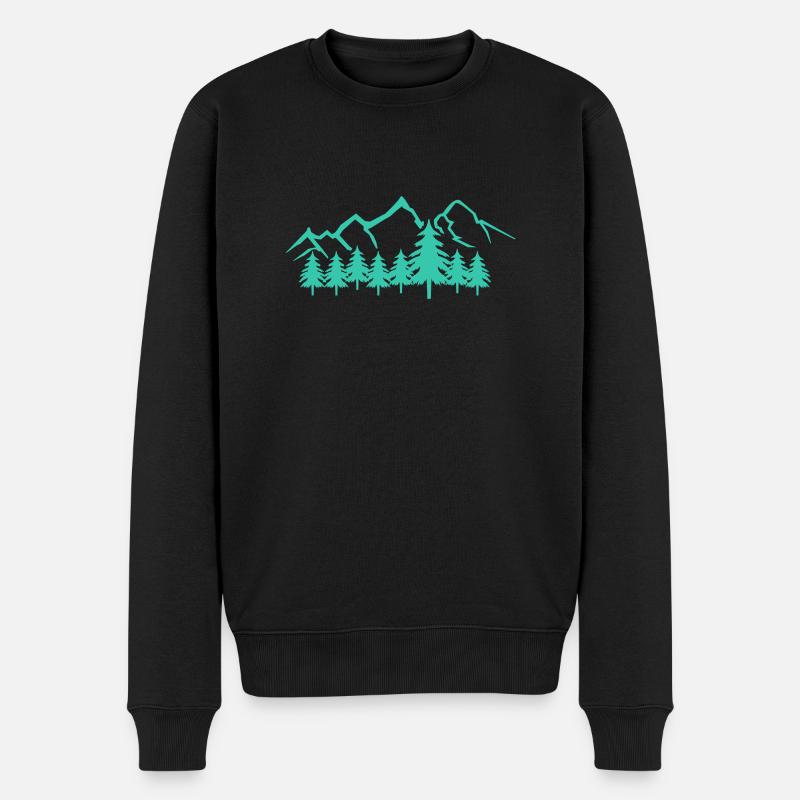 Montagnes - Pull Premium bio Homme - noir