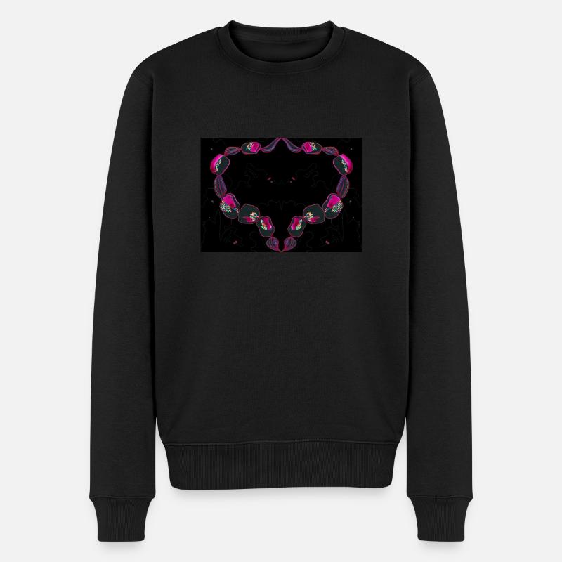 Doppelte Schnecke - Männer Premium Bio Pullover - Schwarz