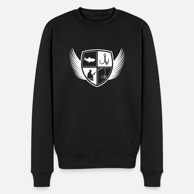 Pêche Pêche Hameçons - Pull Premium bio Homme - noir