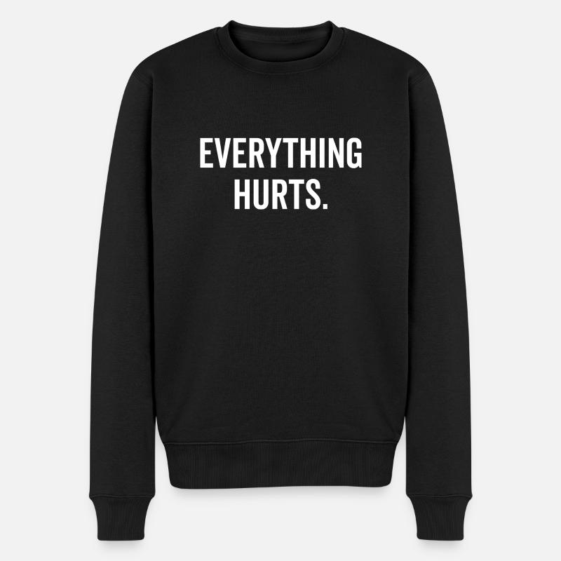Alles tut weh - Männer Premium Bio Pullover - Schwarz