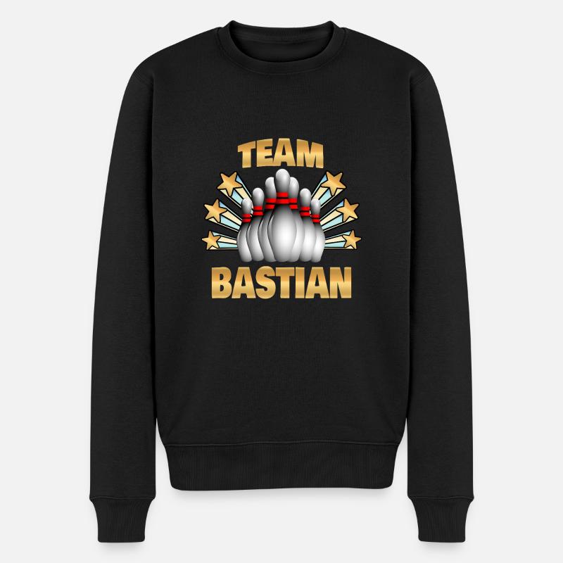 Bowling Bastian - Männer Premium Bio Pullover - Schwarz
