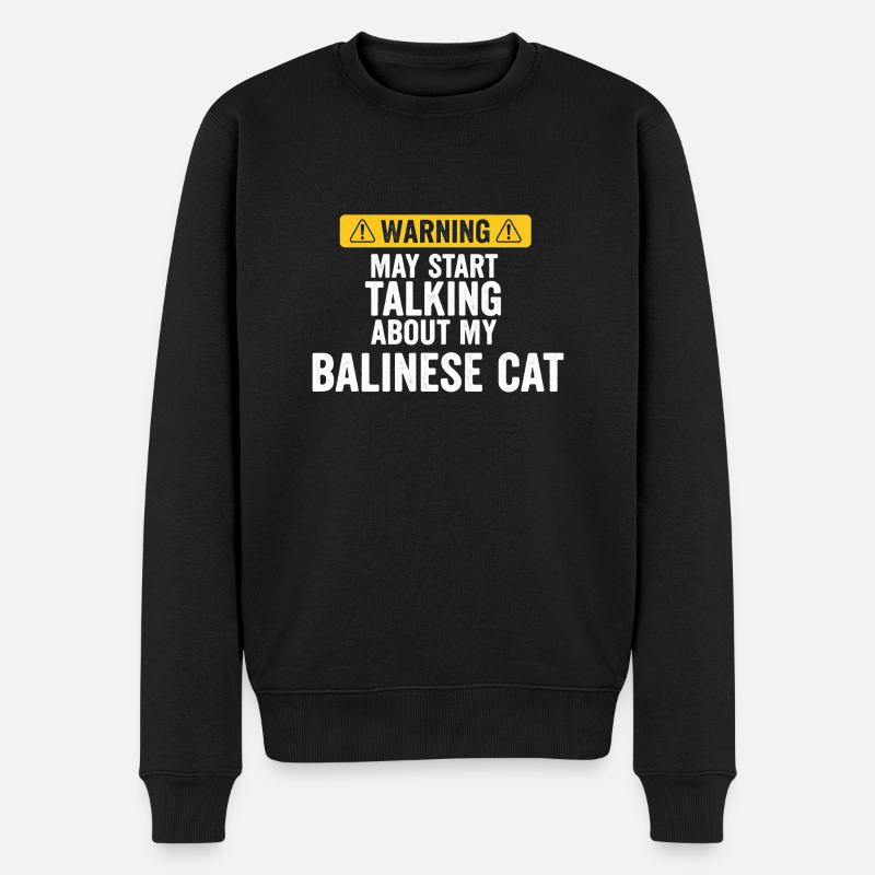 Parlez du chat balinais - Pull Premium bio Homme - noir