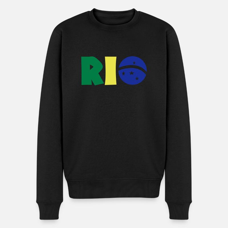 Rio - Männer Premium Bio Pullover - Schwarz