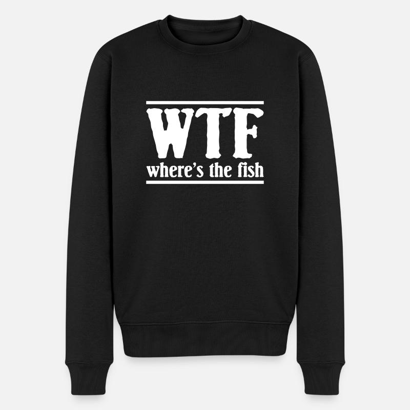 Où est le poisson - Pull Premium bio Homme - noir