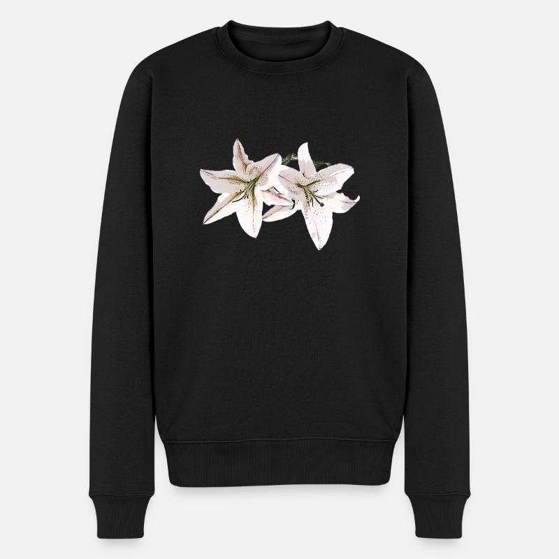 Lily / Lilium / Lily - Pull Premium bio Homme - noir