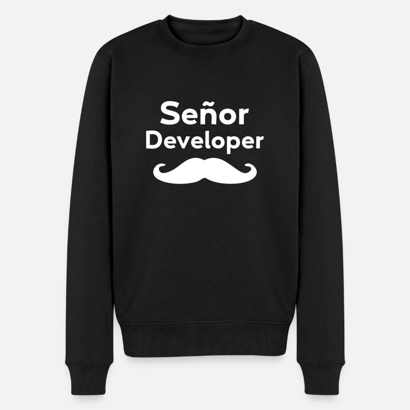 Señor - Senior Developer - Men's Premium Organic Jumper - black