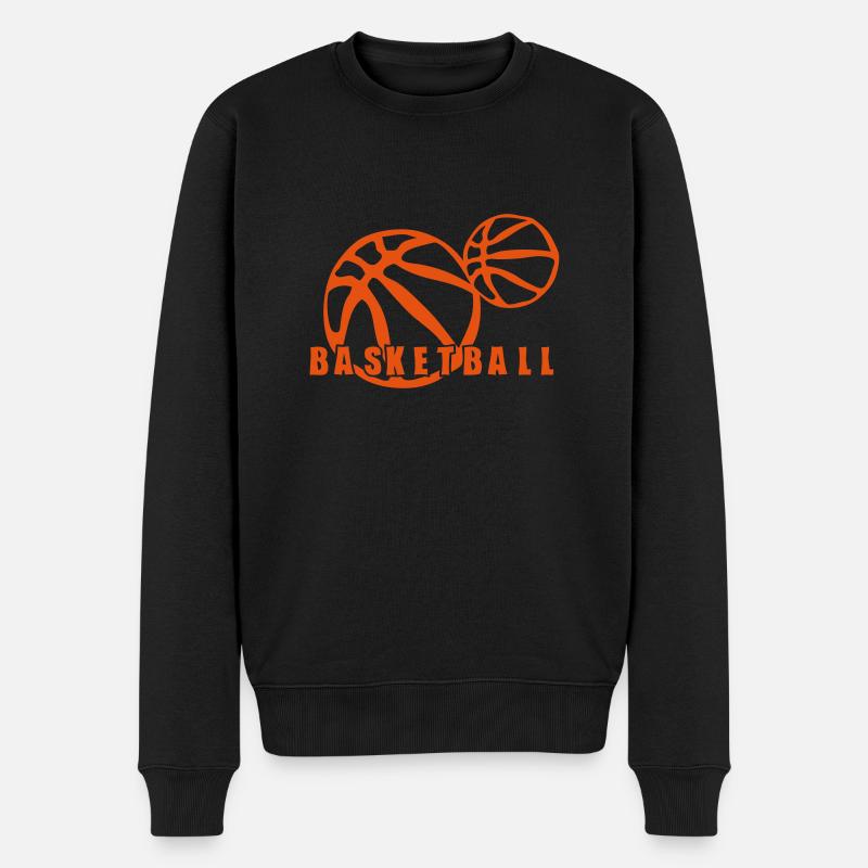 Basketball Sportball - Männer Premium Bio Pullover - Schwarz