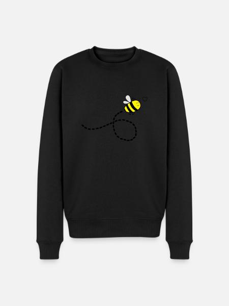 flying_bee_in_love - Pull Premium bio Homme - noir