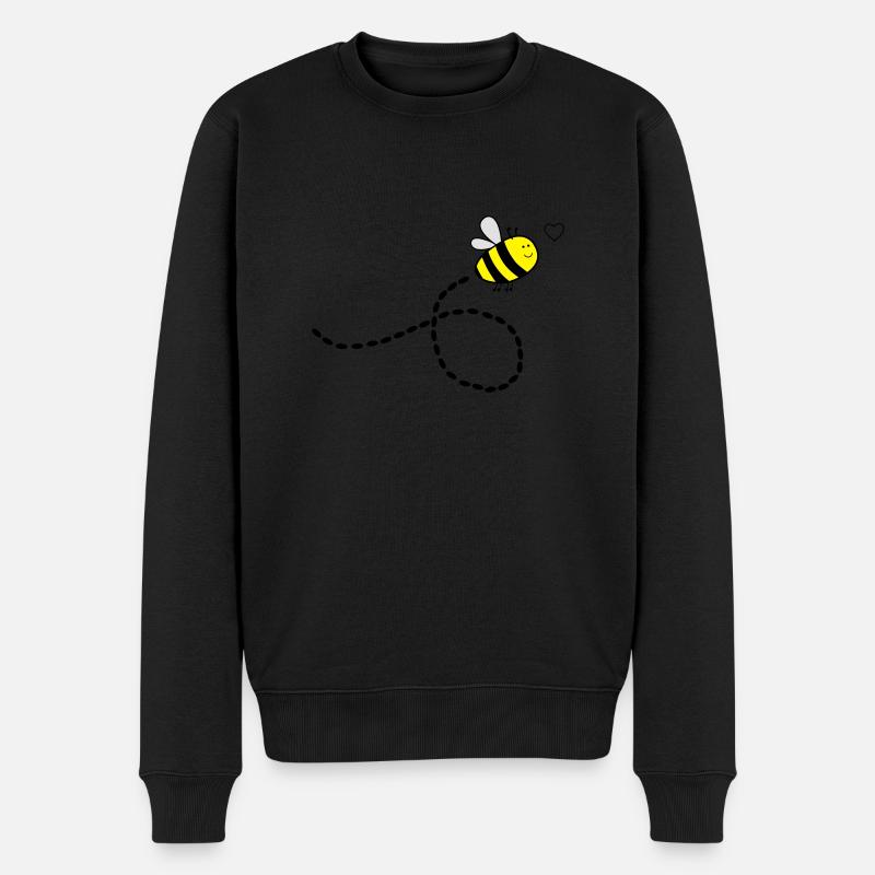 flying_bee_in_love - Pull Premium bio Homme - noir