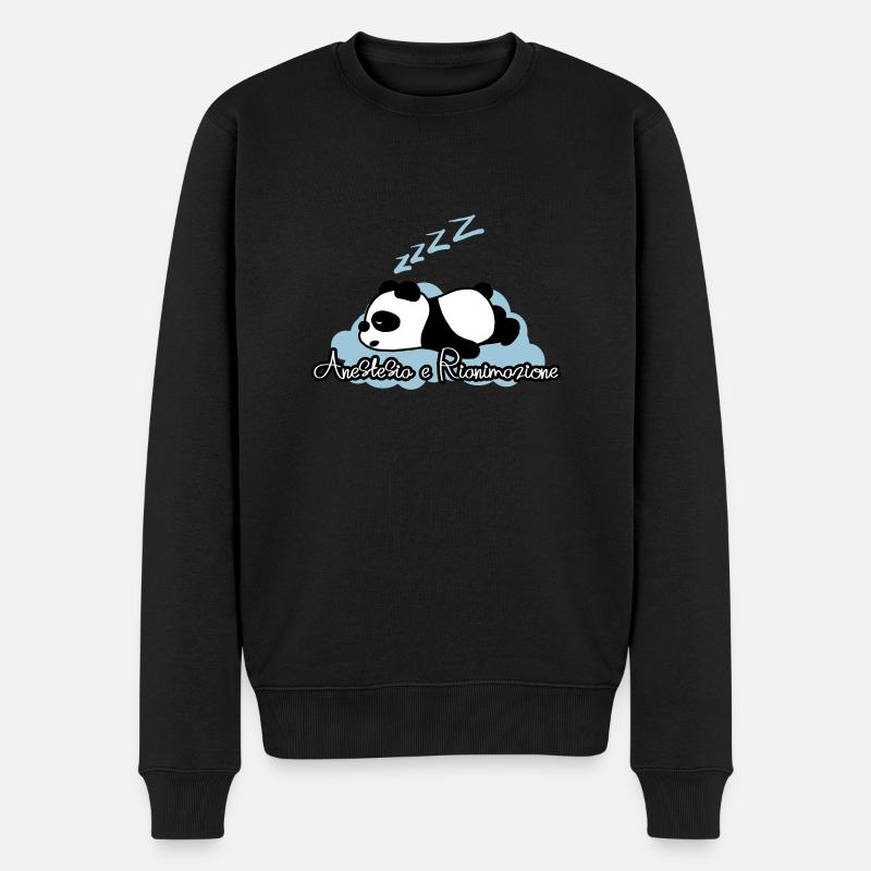 Anesthésie et réanimation Panda - Pull Premium bio Homme - noir