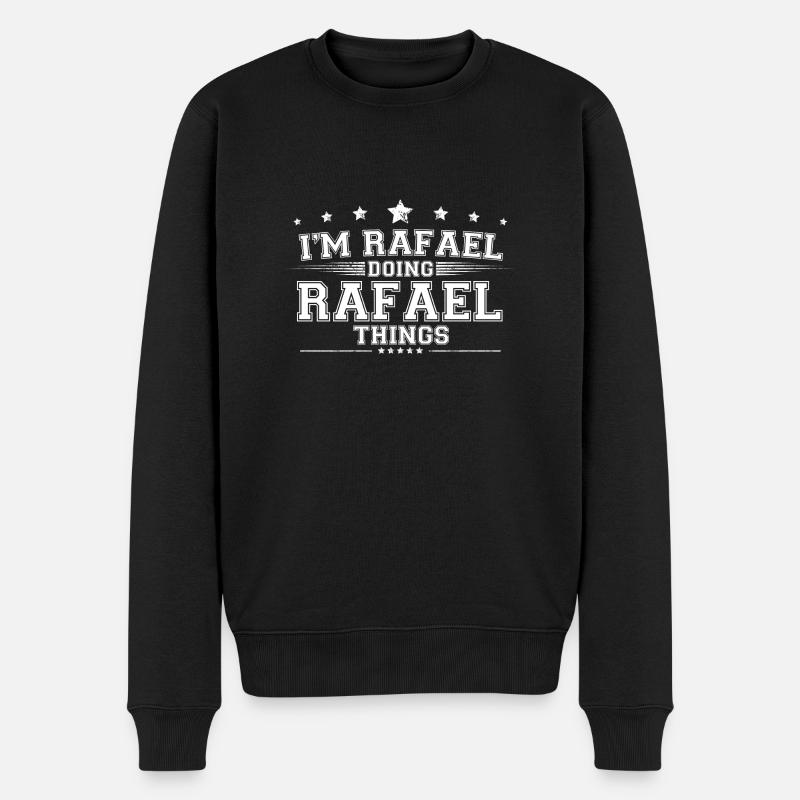 Rafael - Männer Premium Bio Pullover - Schwarz
