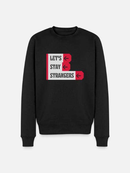 Citation Restons Strangers - Pull Premium bio Homme - noir