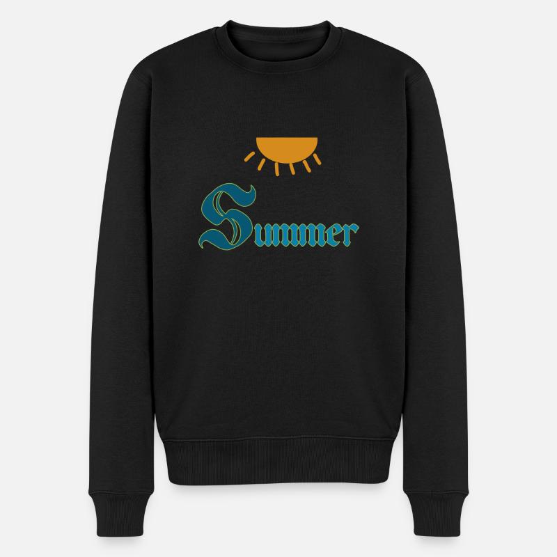 Summer - Männer Premium Bio Pullover - Schwarz
