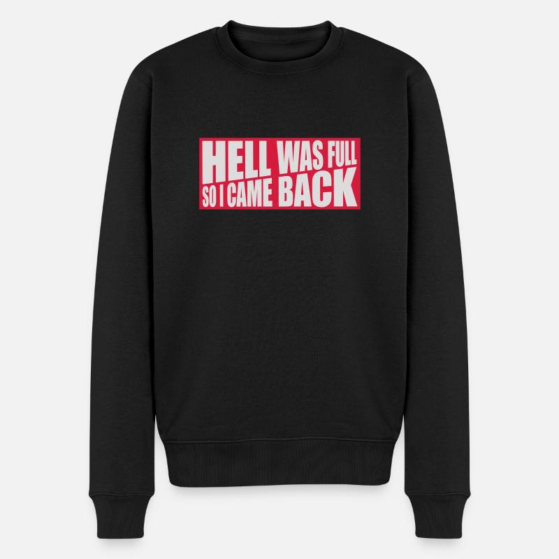 l’enfer était plein Citation - Pull Premium bio Homme - noir