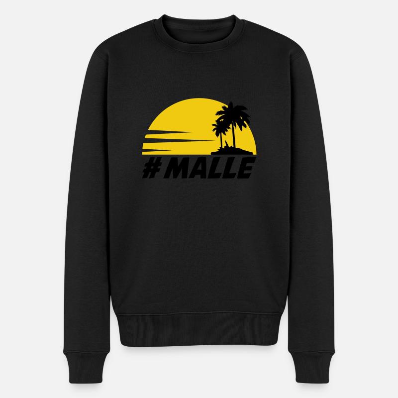 malle - Männer Premium Bio Pullover - Schwarz