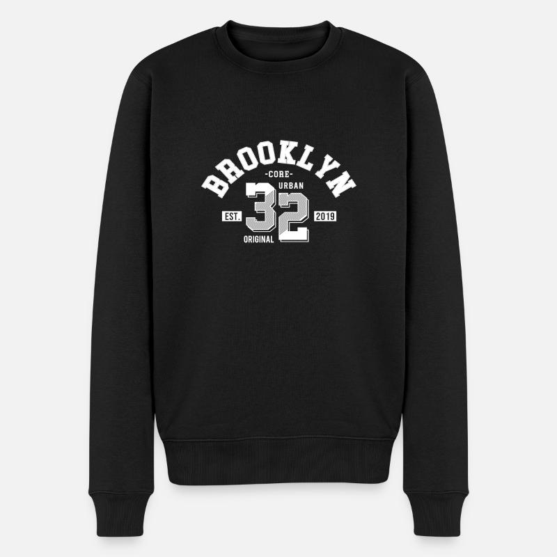 BROOKLYN - Pull Premium bio Homme - noir
