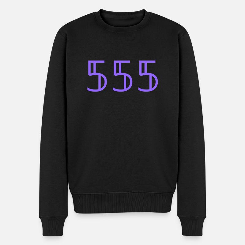 Engelszahlen |555|. - Männer Premium Bio Pullover - Schwarz