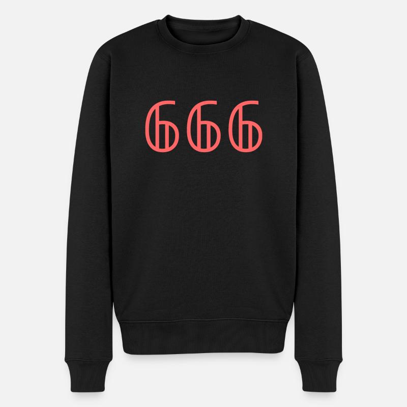 Engelszahlen |666|. - Männer Premium Bio Pullover - Schwarz