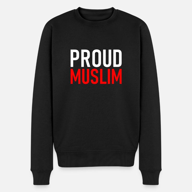 Proud Muslim - Muslime - Islam - Männer Premium Bio Pullover - Schwarz