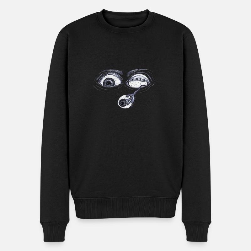 Eyecatcher - Männer Premium Bio Pullover - Schwarz