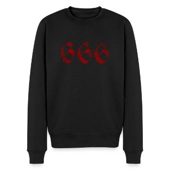 666 - Men's Premium Organic Jumper - black - Front - Nico (187cm)