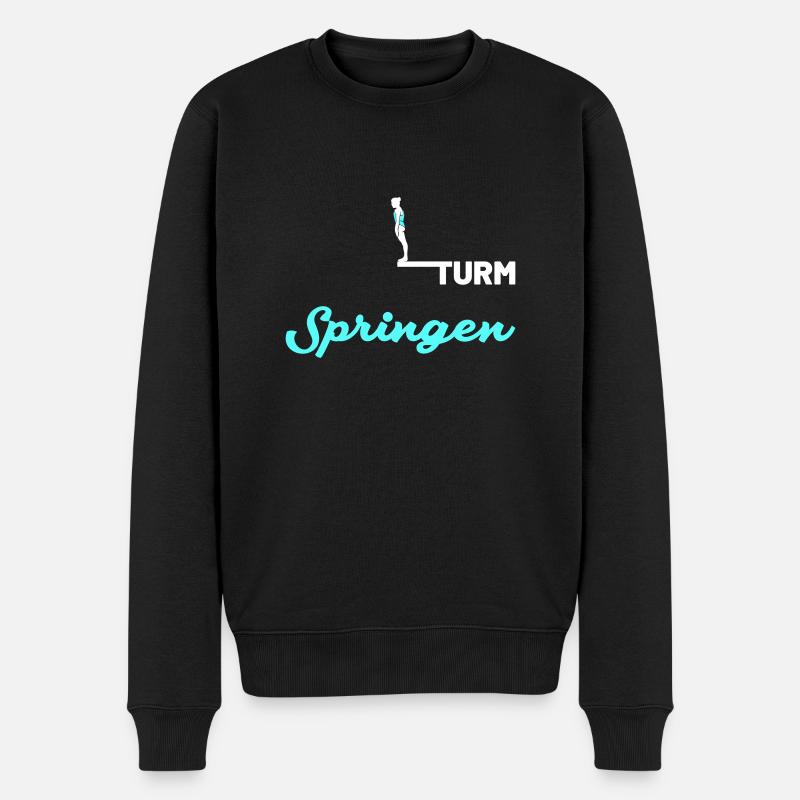 turmspringen sprung - Männer Premium Bio Pullover - Schwarz