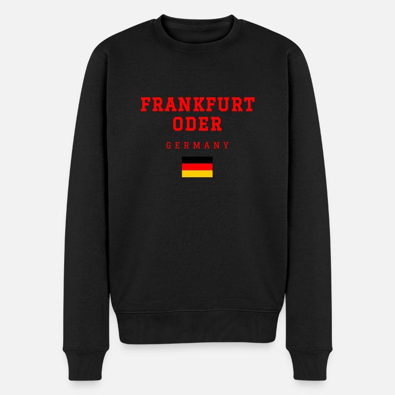 Frankfurt Oder Deutschland - Männer Premium Bio Pullover - Schwarz