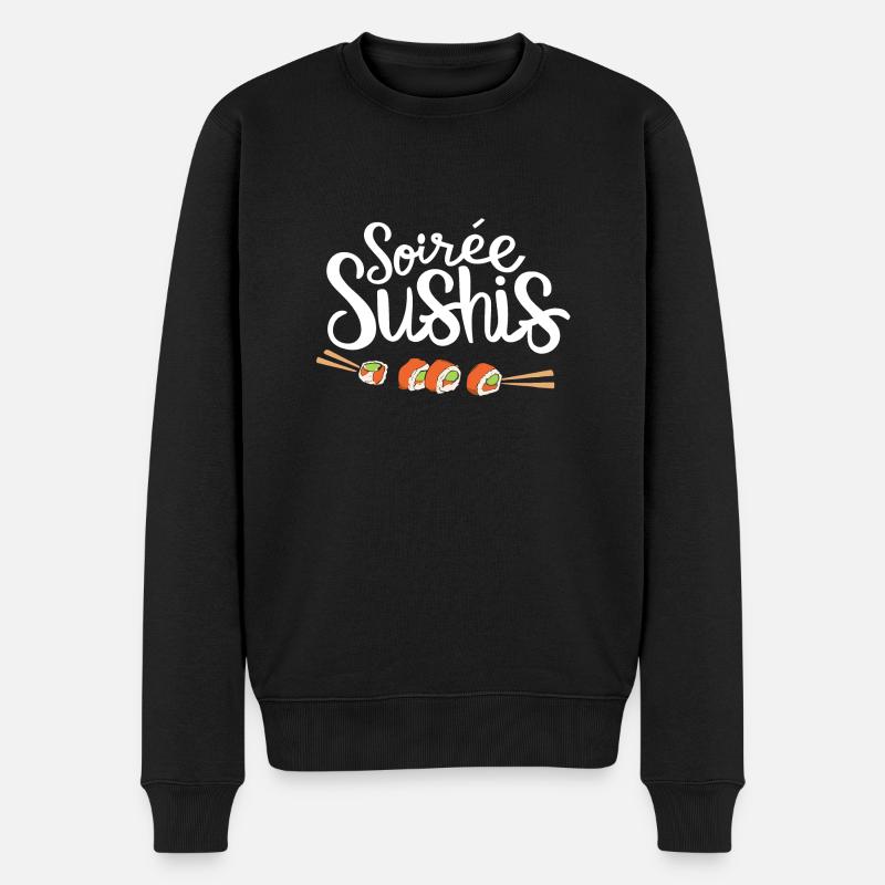 Soirée sushis - Pull Premium bio Homme - noir