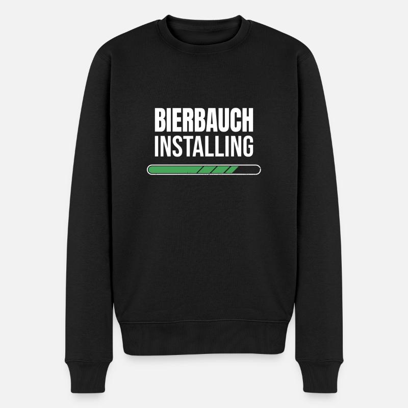 Bierbauch Installing - Loading Bar - Männer Premium Bio Pullover - Schwarz