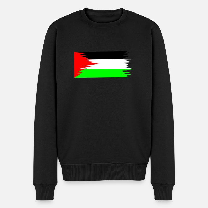 Palestine Flag - Männer Premium Bio Pullover - Schwarz