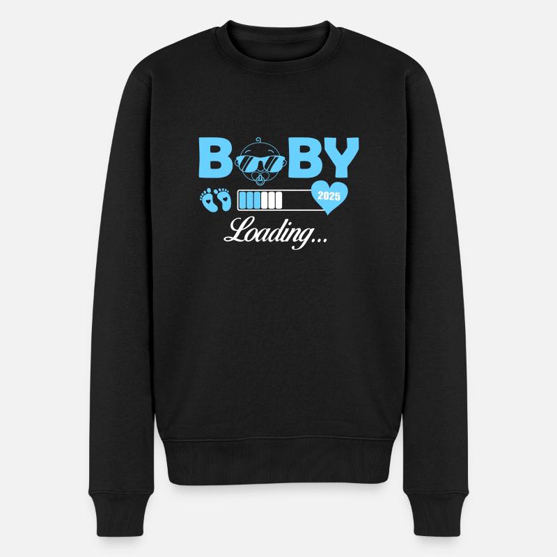 Baby Loading 2025 - Økologisk premium-sweatshirt til mænd - sort
